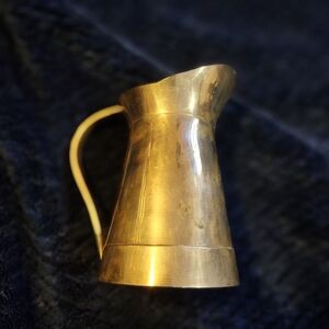 vintage solid brass pitcher,  made in India